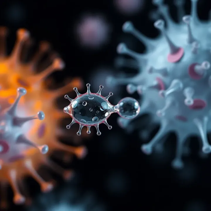 Diagram showing stages of binary fission in bacteria