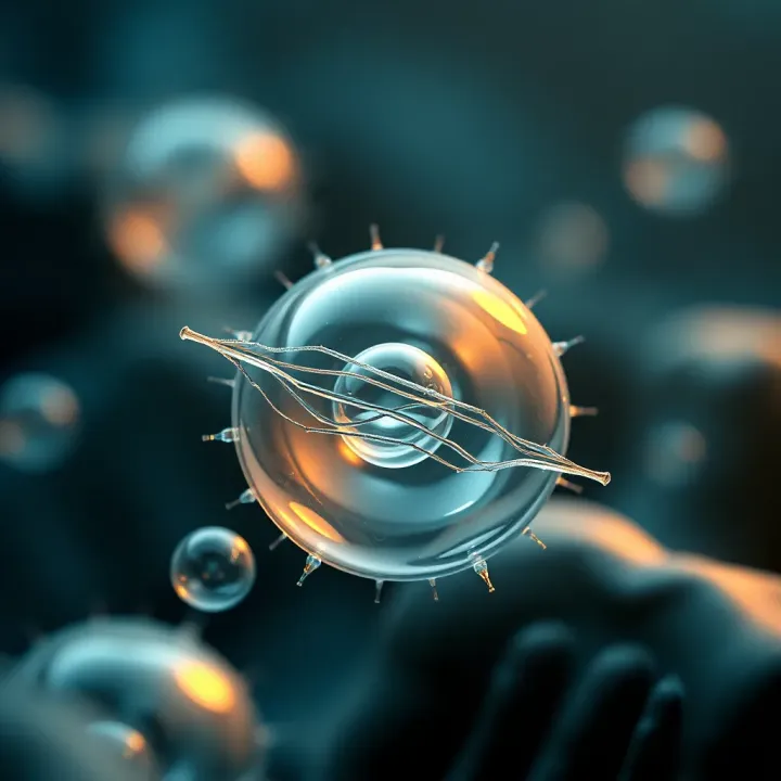 Illustration depicting growth and reproduction of single-celled organisms