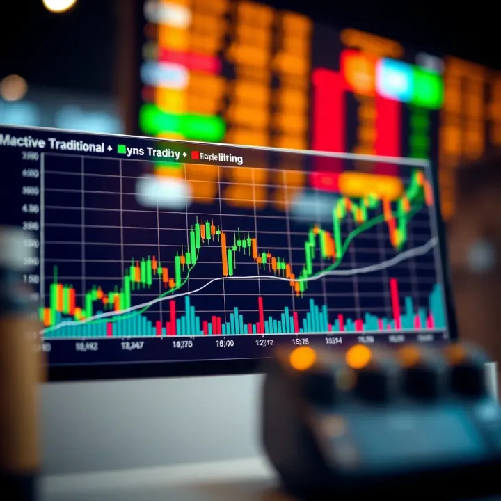 Graph showing comparison between binary forex trading and traditional forex trading with clear indicators