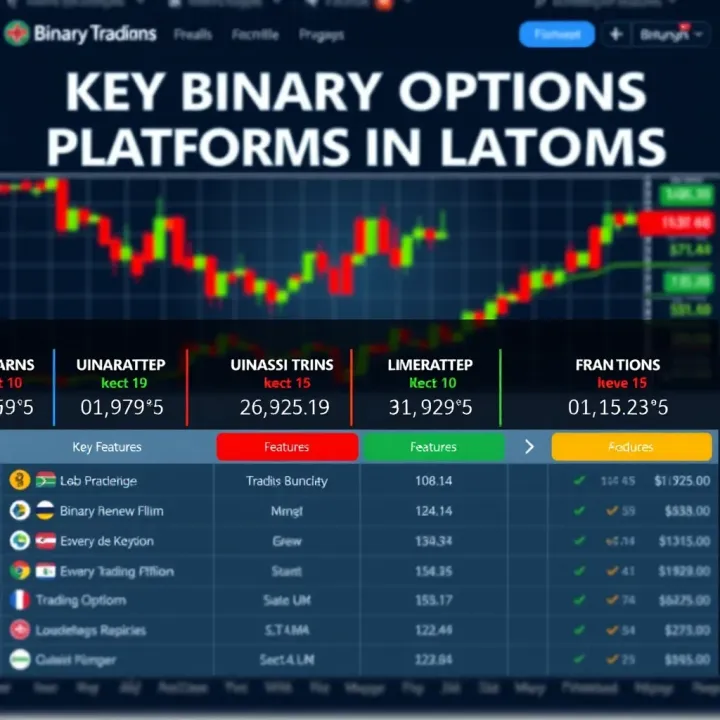 Chart showing popular trading platforms used in Kenya for binary options with key features highlighted