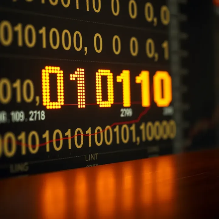 Diagram showing binary digits converting into alphabetic text characters