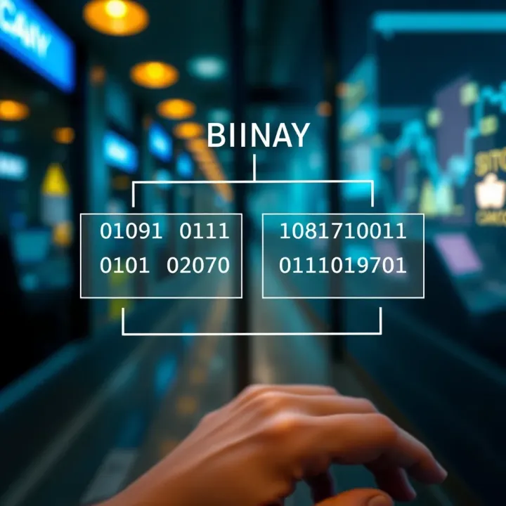 Diagram illustrating how binary code is converted into readable text by a binary translator tool