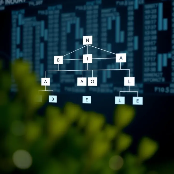 Diagram of a binary tree showing nodes connected by branches illustrating parent and child relationships