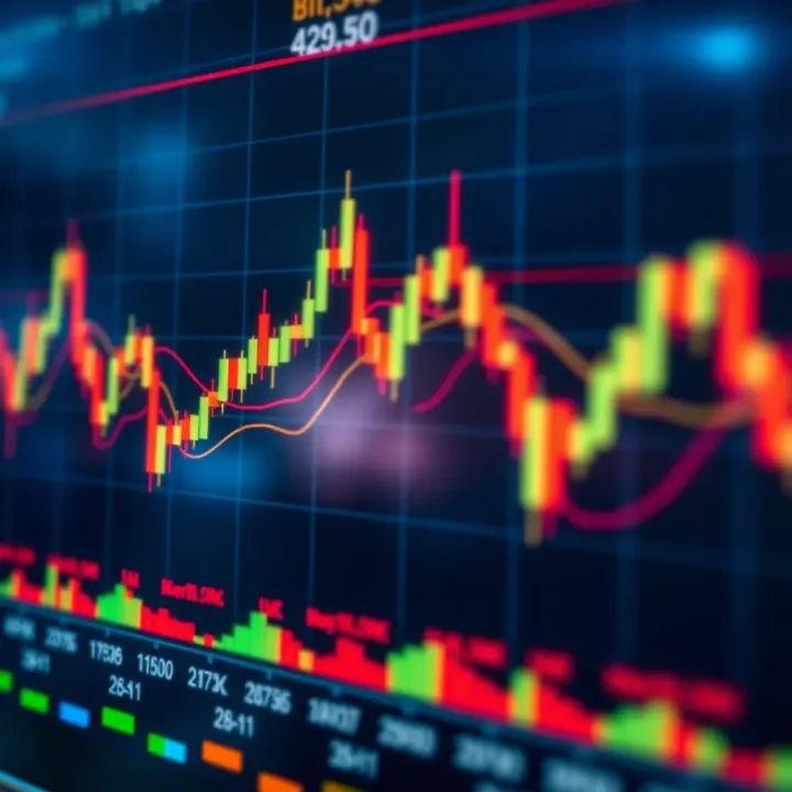 Chart showing detailed candlestick patterns with bullish and bearish signals
