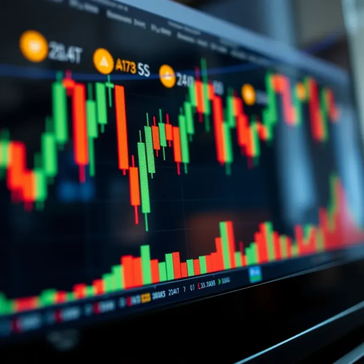 Visual representation of common candlestick formations used in technical analysis