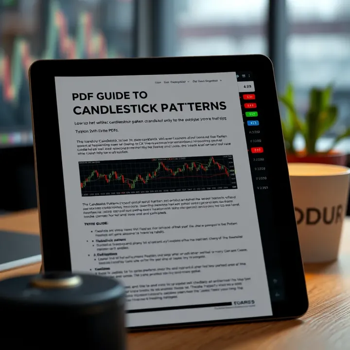 PDF guide displaying key candlestick pattern explanations and trading tips