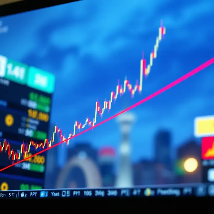 Graph showing ascending triangle pattern indicating consolidation before price breakout