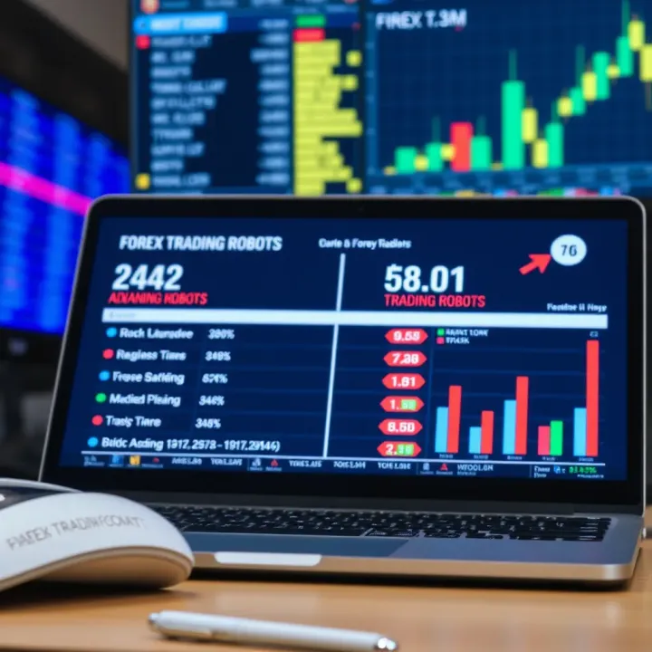 Comparison chart showing advantages and challenges of using forex trading robots