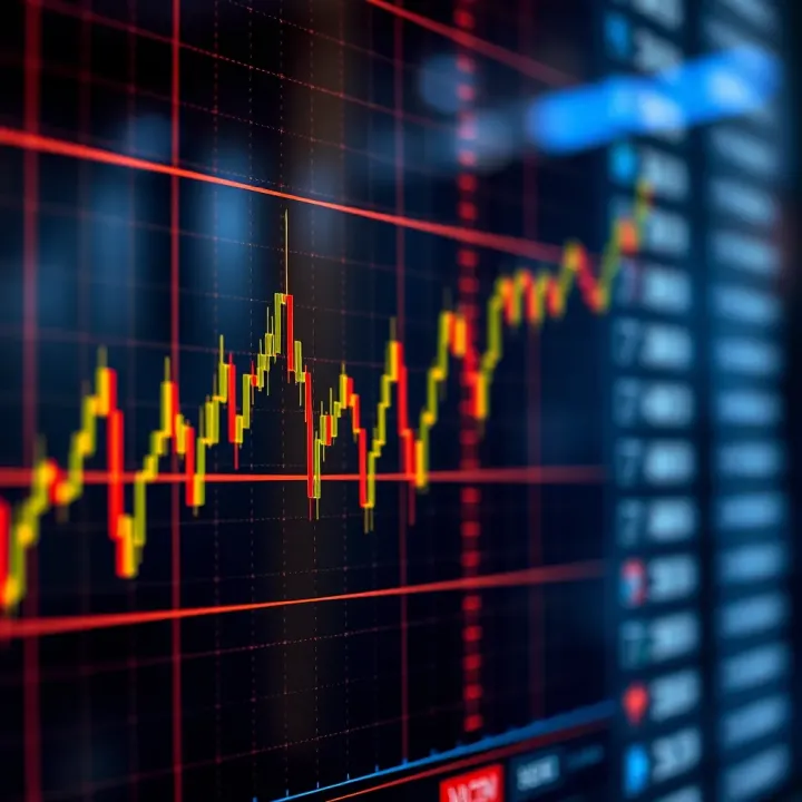 Graph showing a double top formation signaling a possible market trend reversal