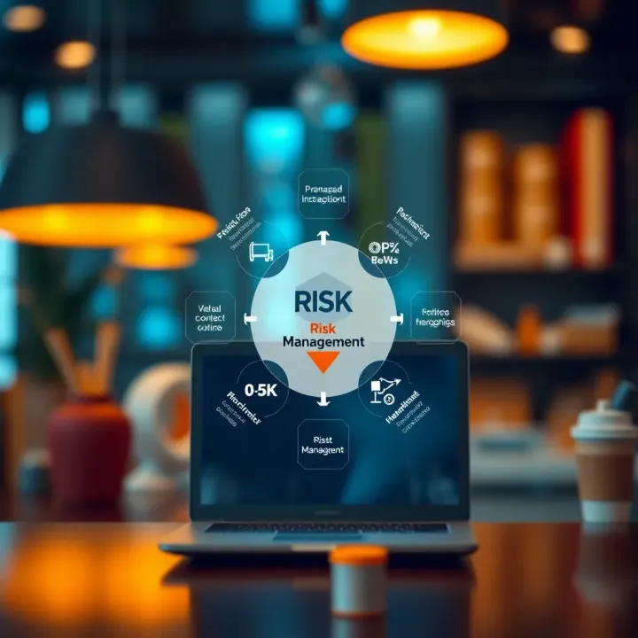 Diagram illustrating key components of risk management in business operations