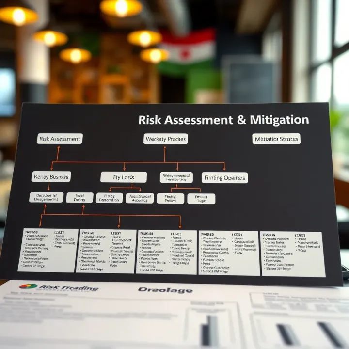 Flowchart showing the risk assessment and mitigation strategies for Kenyan businesses