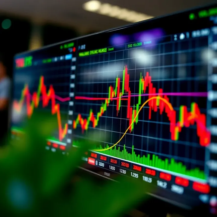 Graph showing volume changes accompanying chart patterns highlighting their significance in market behavior